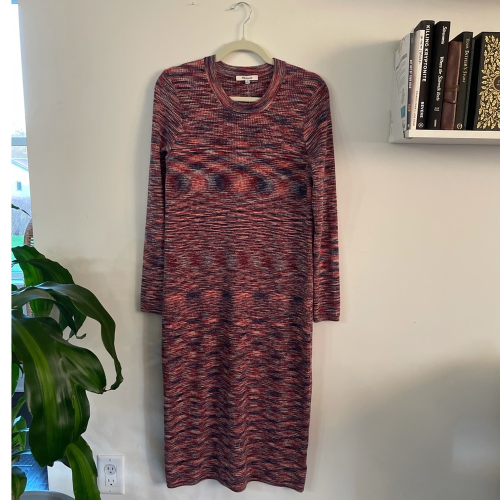 Madewell Space Dyed Midi Sweater Dress